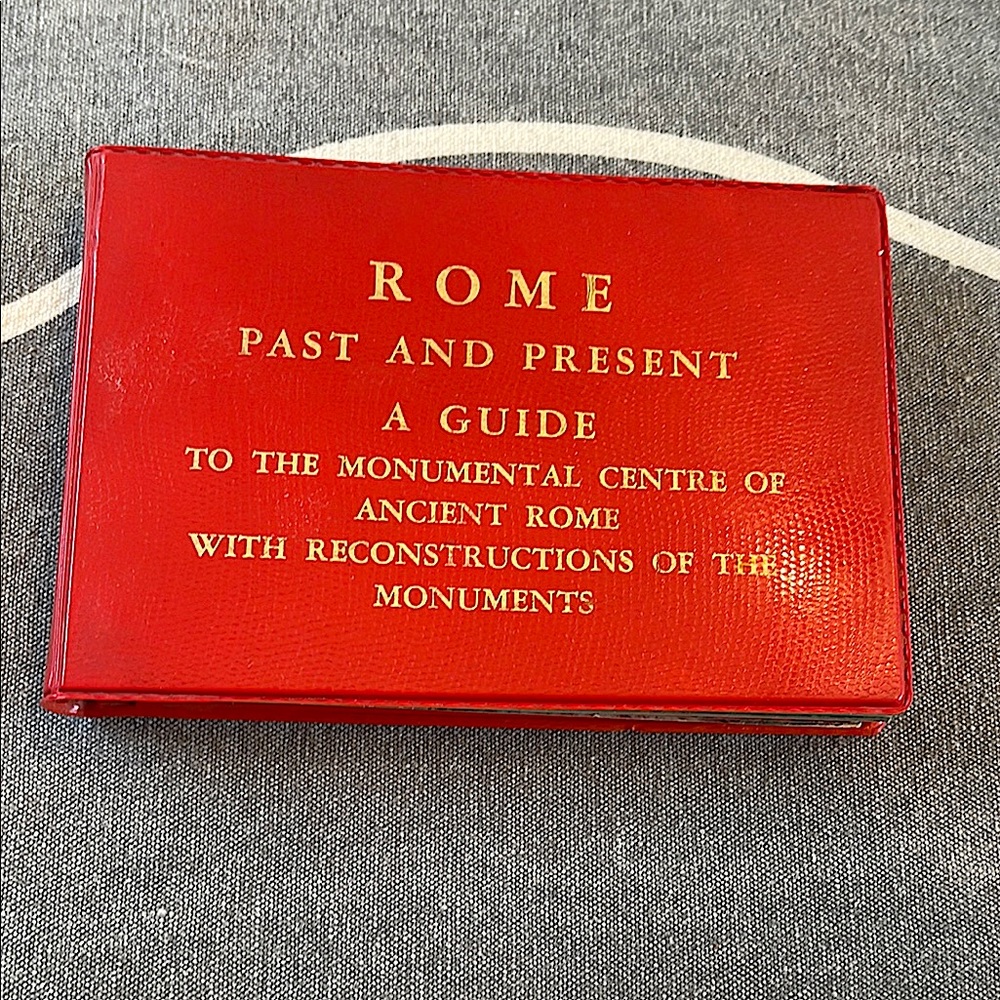 VINTAGE Red Rome Guide Book/ past and present reconstruction of monuments